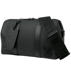 Louis Vuitton City Keepall LV Aerogramme Shoulder Bag Leather Noir Black